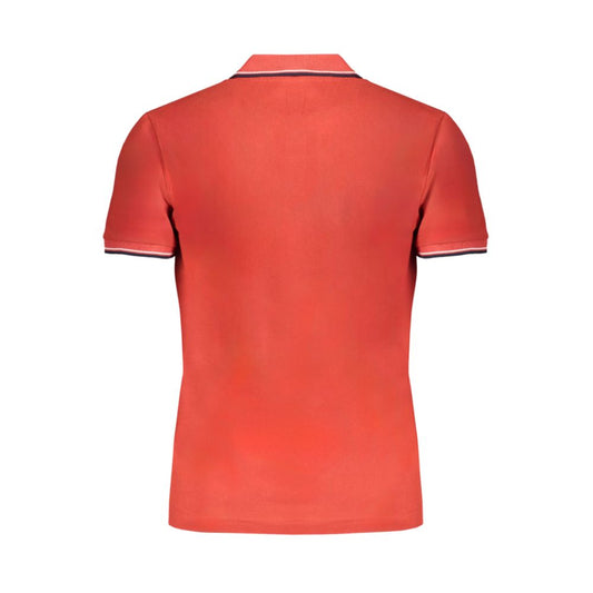 Gianmarco Venturi Red Cotton Men Polo Shirt