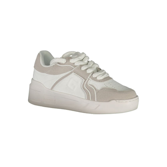 Gaelle Paris Bianco Polyurethane Women Sneaker