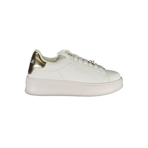 Gaelle Paris White Polyurethane Women Sneaker