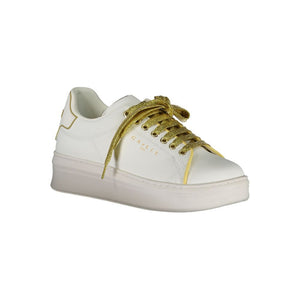 Gaelle Paris White Polyurethane Women Sneaker