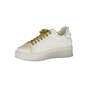 Gaelle Paris White Polyurethane Women Sneaker