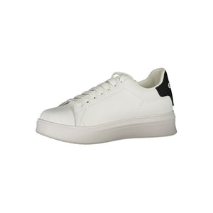 Gaelle Paris White Polyurethane Men Sneaker
