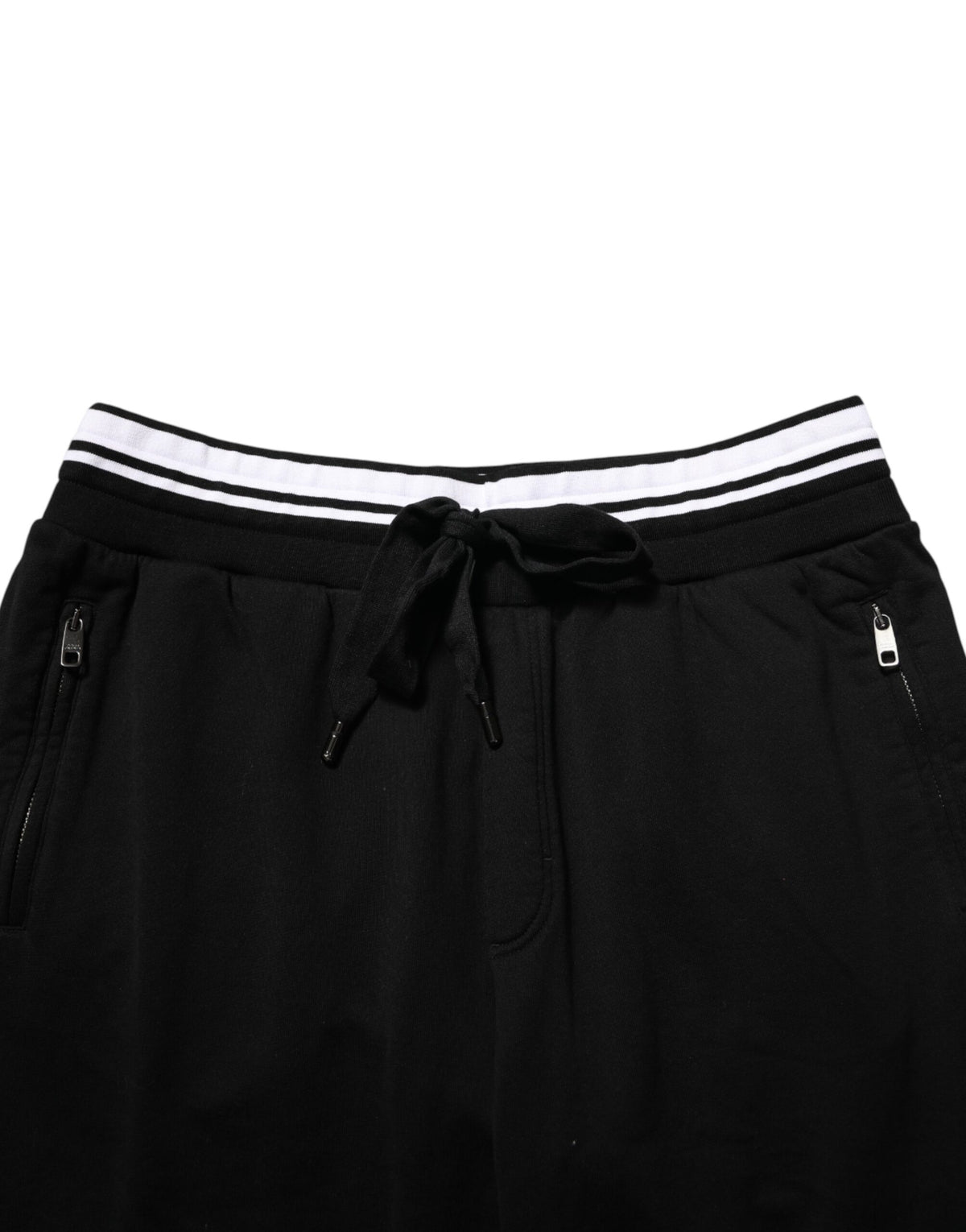 Dolce & Gabbana Black Cotton Sacred-Heart Men Jogger Pants