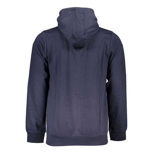 Gianmarco Venturi Blue Cotton Men's Sweatshirt Hoodie