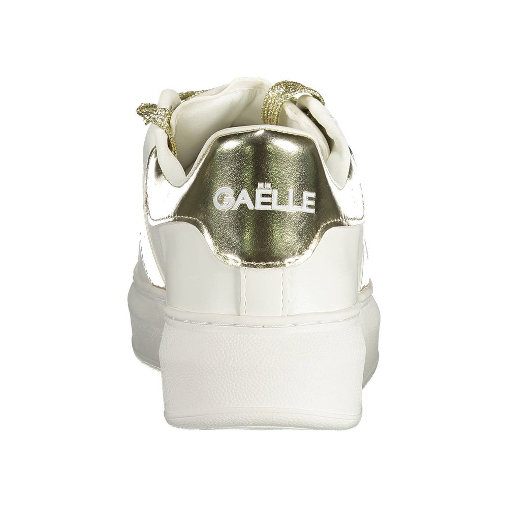 Gaelle Paris White Polyurethane Women Sneaker