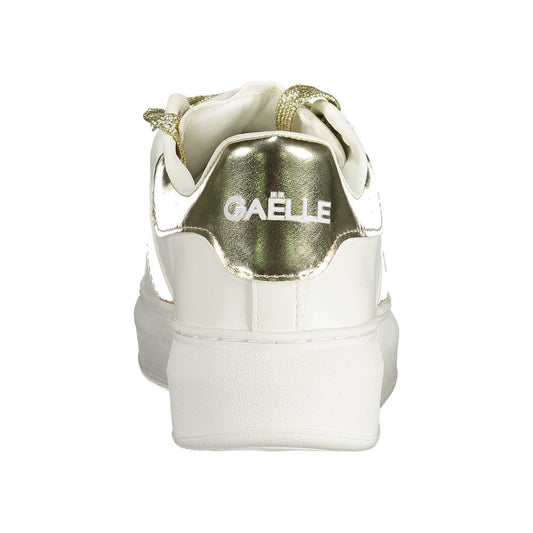 Gaelle Paris White Polyurethane Women Sneaker