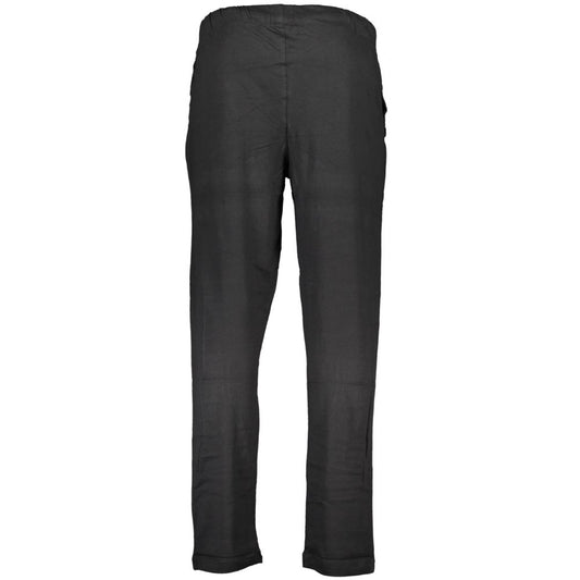 Gianmarco Venturi Black Cotton Men's Track Pant