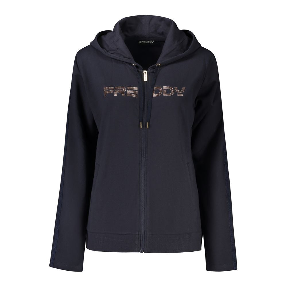 Freddy Blue Cotton Women Sweatshirt
