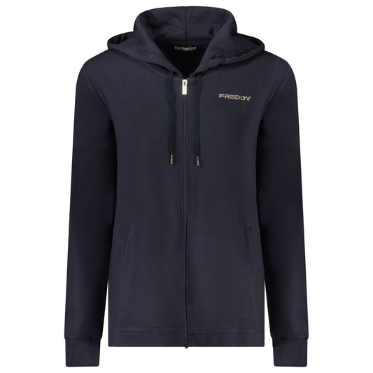 Freddy Blue Cotton Women Sweatshirt