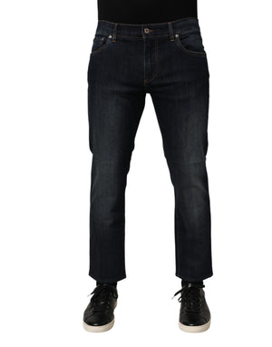 Dolce & Gabbana Dark Blue Cotton Skinny Men Denim Jeans