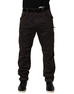 Dolce & Gabbana Brown Re- Edition Cotton Men Cargo Pants