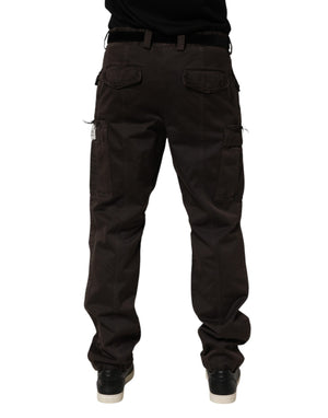 Dolce & Gabbana Brown Re- Edition Cotton Men Cargo Pants