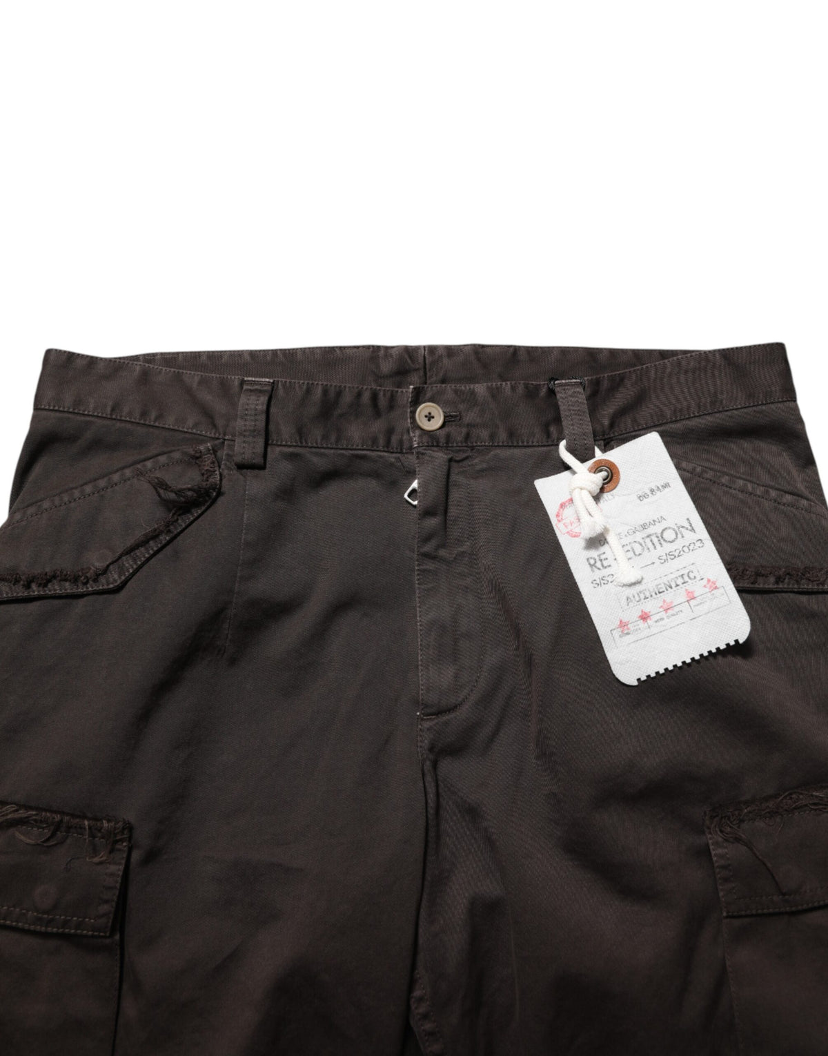 Dolce & Gabbana Brown Re- Edition Cotton Men Cargo Pants
