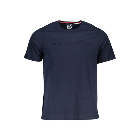 Gianmarco Venturi Blu Cotton Men T-Shirt