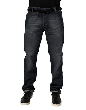 Brian Dales Dark Blue Washed Skinny Men Denim Trouser Jeans