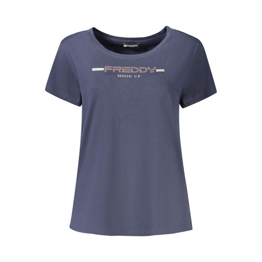 Freddy Blue Cotton Women T-Shirt