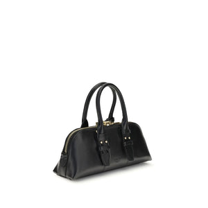 PINKO Black Calf Leather Bos Taurus Handbag