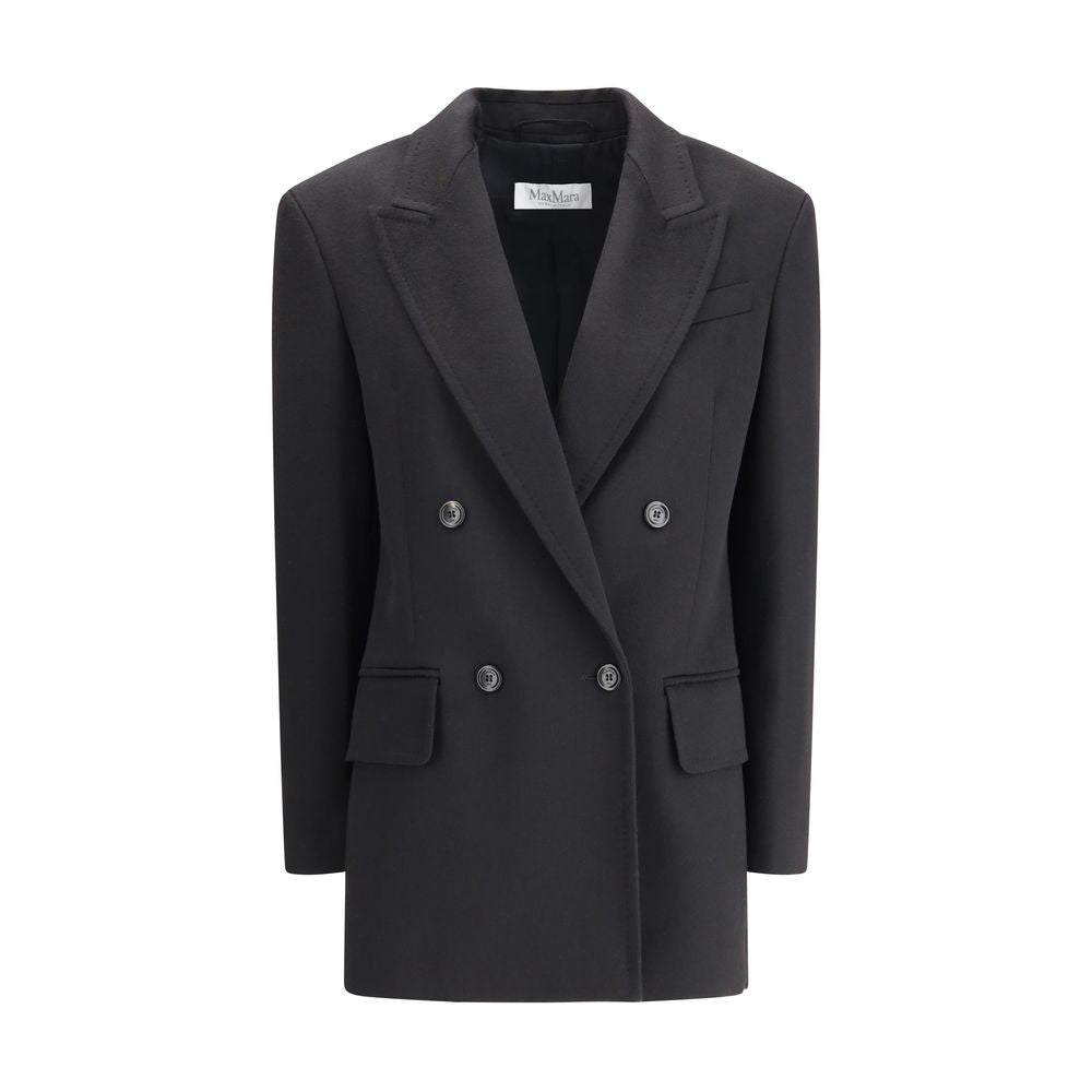 Max Mara Black Camel Hair  Coat