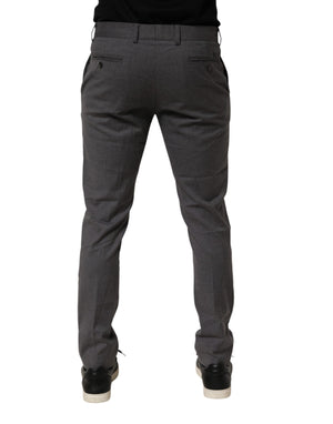 Daniele Alessandrini Gray Polyester Formal Dress Trouser Pants