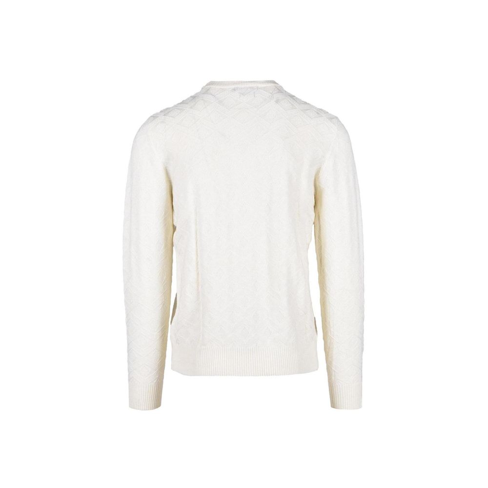 Gianni Lupo Cream Marabou Sweatshirt