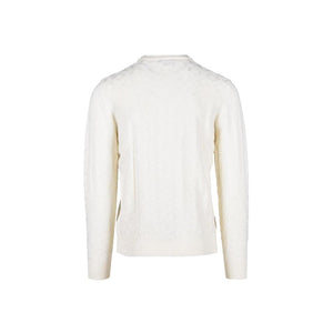 Gianni Lupo Cream Marabou Sweatshirt