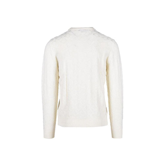 Gianni Lupo Cream Marabou Sweatshirt
