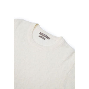 Gianni Lupo Cream Marabou Sweatshirt