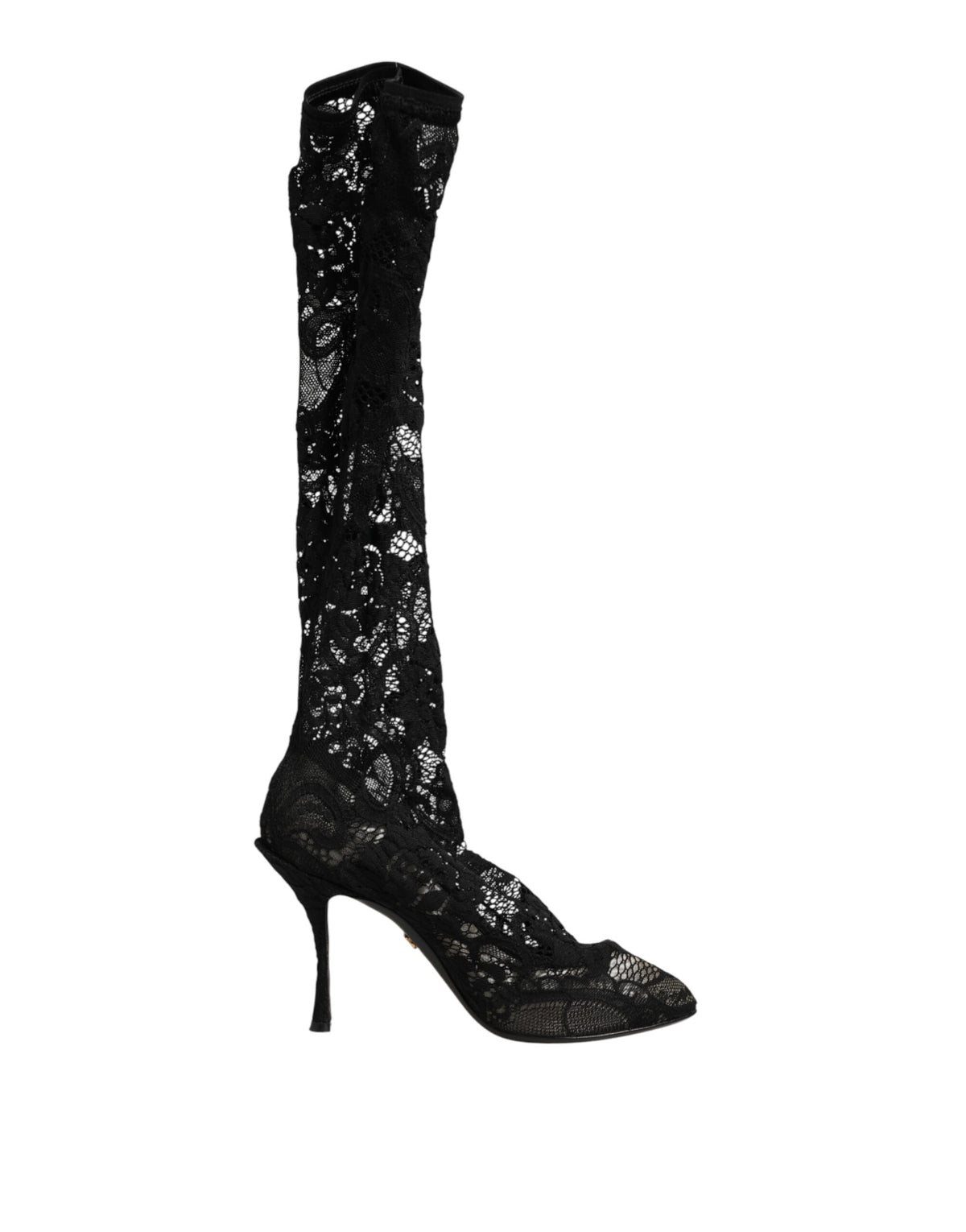 Dolce & Gabbana Black Pumps Taormina Lace Socks Boots Shoes