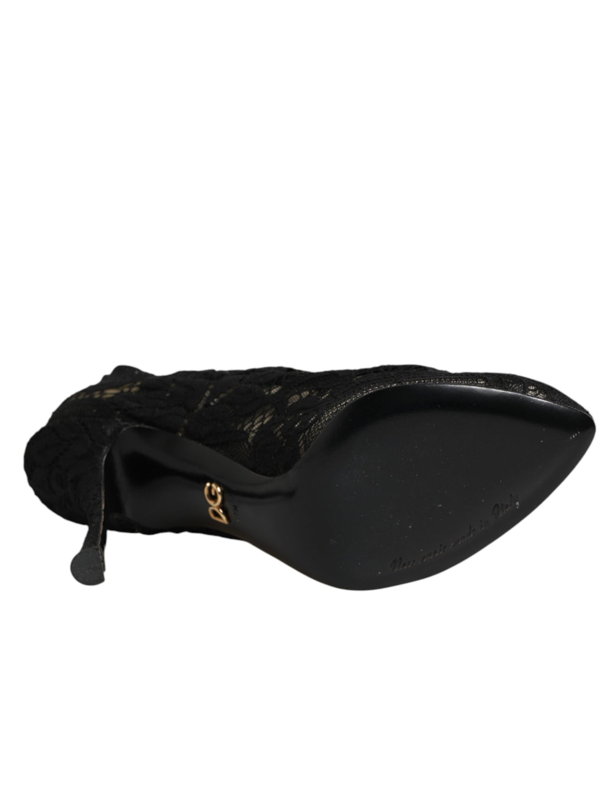 Dolce & Gabbana Black Pumps Taormina Lace Socks Boots Shoes