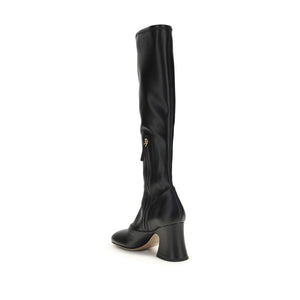 Chloé Black Leather High Heel Boots