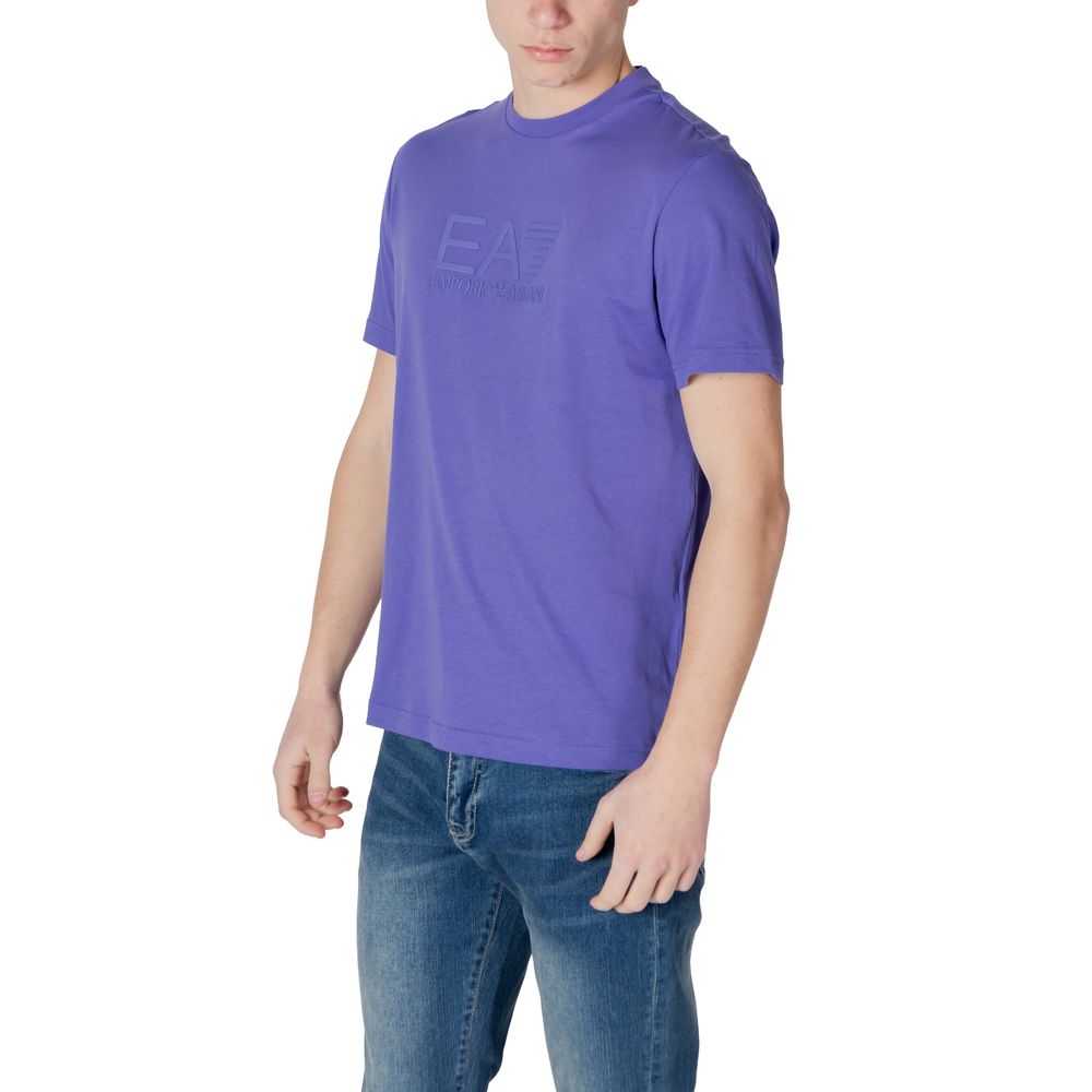 EA7 Emporio Armani Purple Cotton Polo Shirt