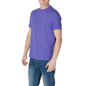 EA7 Emporio Armani Purple Cotton Polo Shirt