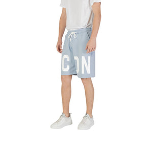 Icon Blue Cotton Bermuda Shorts