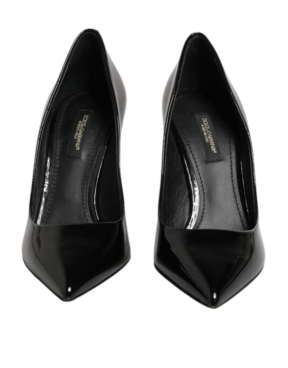 Dolce & Gabbana Black Leather Stiletto Heels Pumps Shoes