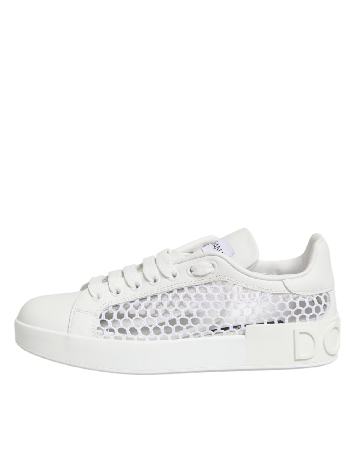 Dolce & Gabbana White Mesh Inserts Low Top Sneakers Shoes
