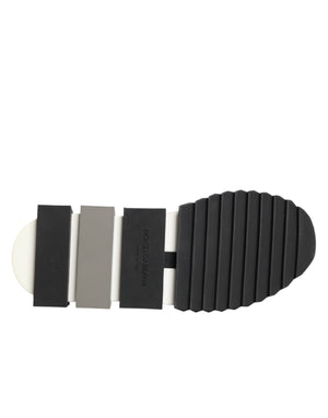 Dolce & Gabbana Black Silver Slip On Sorrento Sneakers Shoes