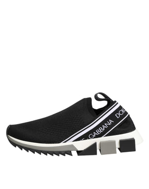 Dolce & Gabbana Black Slip On Sorrento Low Top Sneakers Shoes