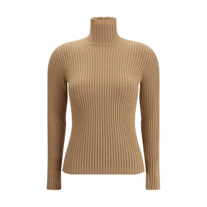 Max Mara Beige Wool Long Sleeve T-Shirt