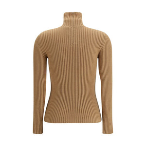 Max Mara Beige Wool Long Sleeve T-Shirt