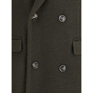 Cruna Green Fleece Wool Coat