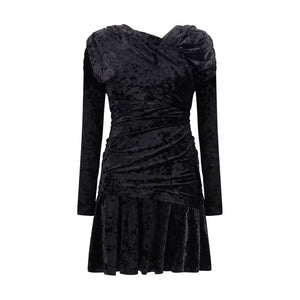 Ganni Black Recycled Polyester Cocktail Dress