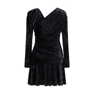 Ganni Black Recycled Polyester Cocktail Dress
