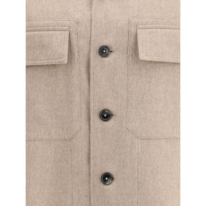 ZEGNA Beige Cashmere Coat