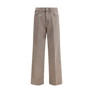 Jacob Cohen Brown Cotton Relaxed Fit Jeans