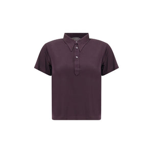 Margiela Purple Viscose Polo Shirt