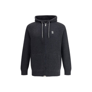 Brunello Cucinelli Black Cashmere Hoodie