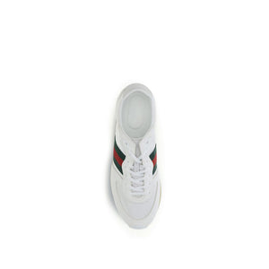 Gucci White Polyamide Athletic Sneakers
