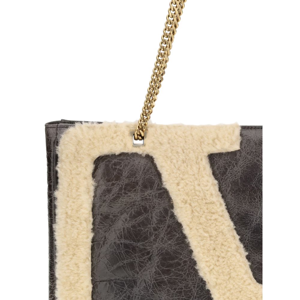 Valentino Garavani Black Lamb Ovis Aries Aries Shoulder Bag
