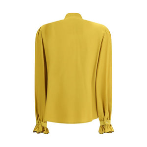 Valentino Yellow Silk Blouse