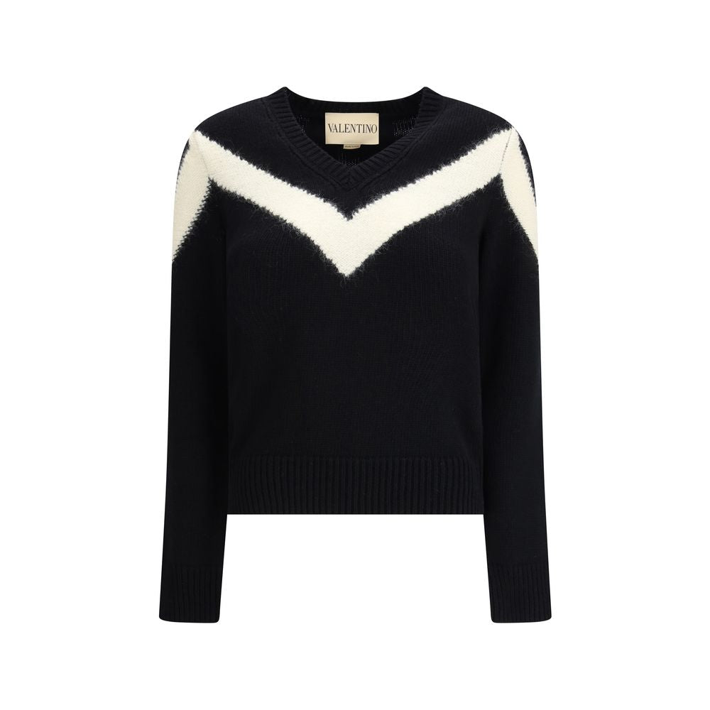 Valentino Black Fleece Wool Sweatshirt